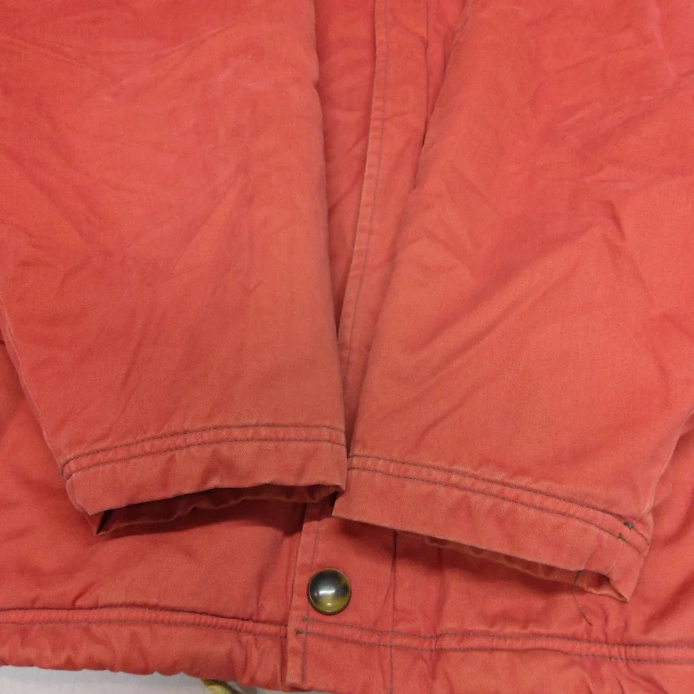 Vintage Unisex Med. Tom Tailor Duck Canvas Parka Jacket W/Hood Red/Orange Color - Picture 6 of 16